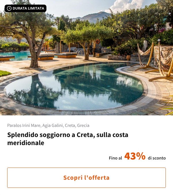 Splendido soggiorno a Creta, sulla costa meridionale