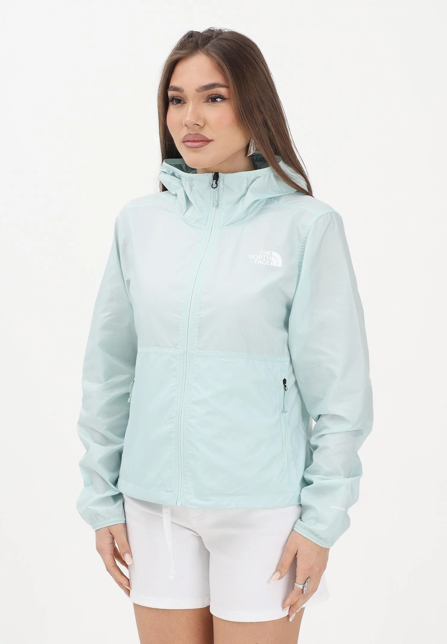 Image of THE NORTH FACE Giacca a vento Cyclone verde acqua da donna