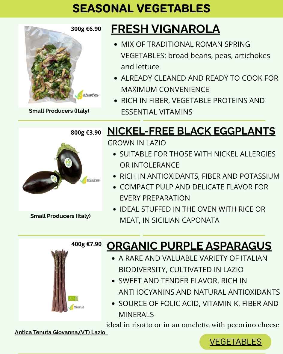 seasonal vegetables