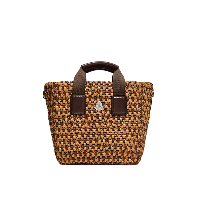 Borsa tote Micro Caradoc in rafia