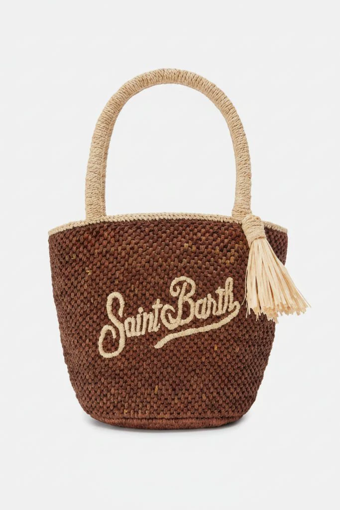 Borsa Marcy in raffia marrone a secchiello - YES SHOPBorse a manoMC2 SAINT BARTHMARR001/00220l-Taglia unica
