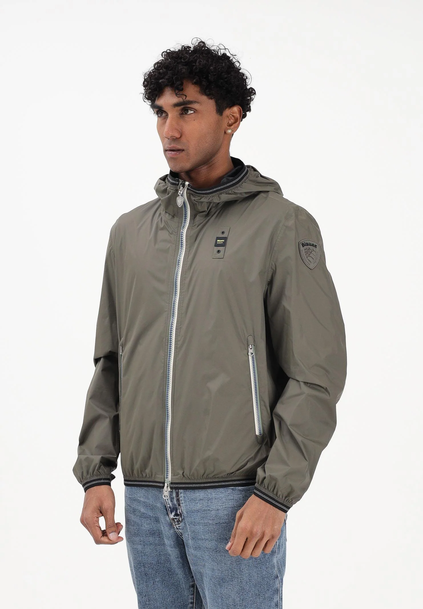 Image of BLAUER Giacca a vento DODGE verde militare da uomo