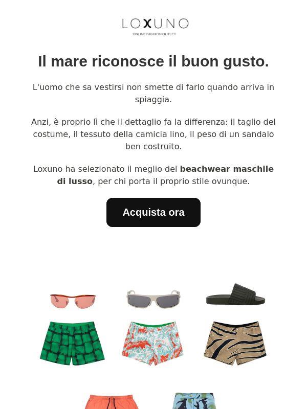 ✦ Loxuno | Lui e il mare: il beachwear maschile che fa la differenza