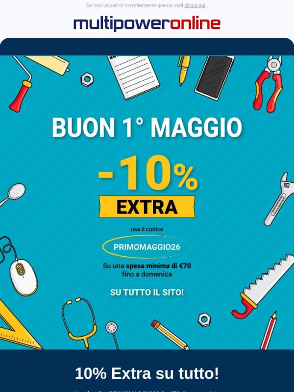 🔥10% EXTRA su tutto il sito! 🤩