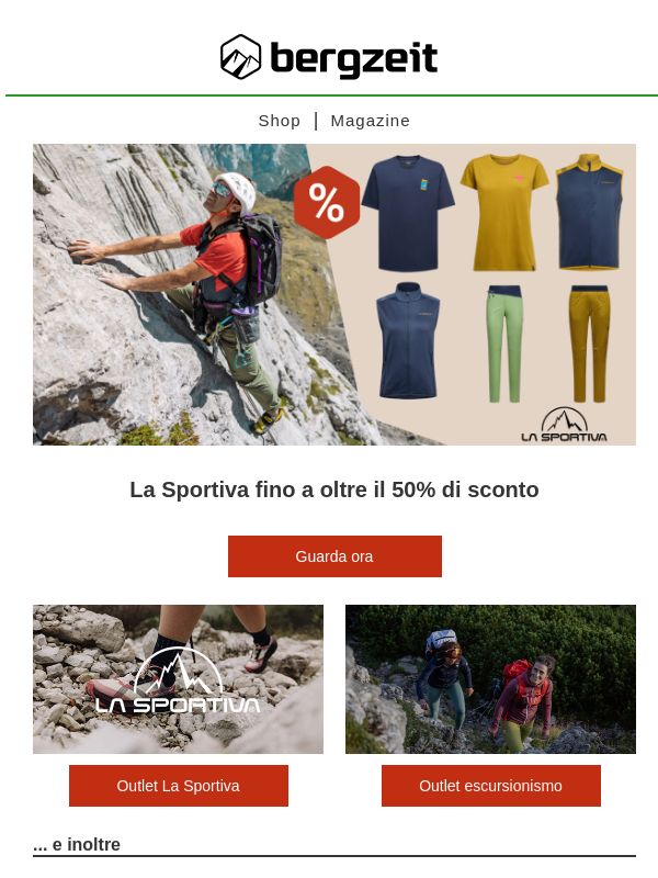 Extra sconti La Sportiva!