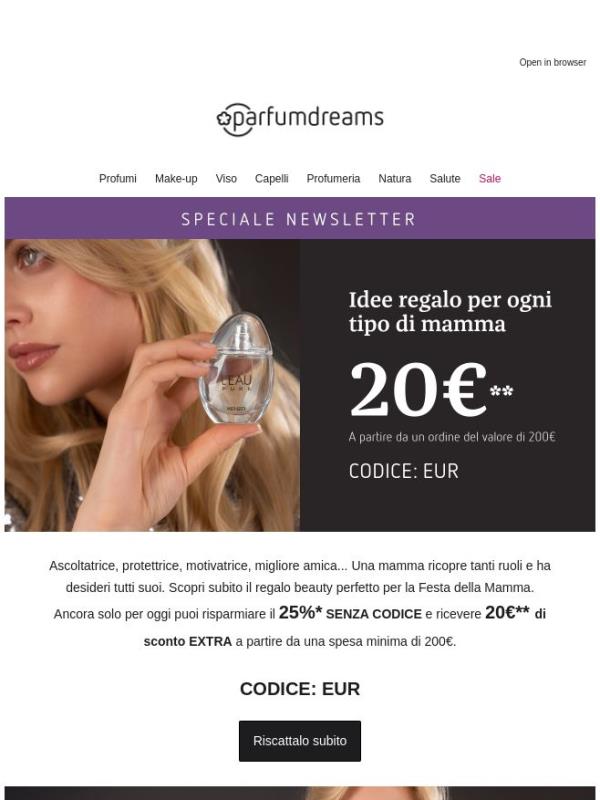 25% + 20€ EXTRA 💝 Idee regalo per la mamma