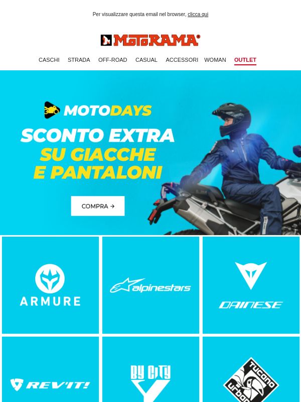 Motodays ❤️‍🔥 EXTRA su giacche e pantaloni