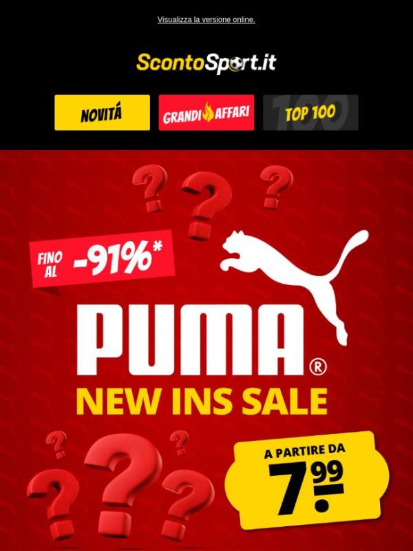 Inaugurato il saldi sulle novità Puma ⚡