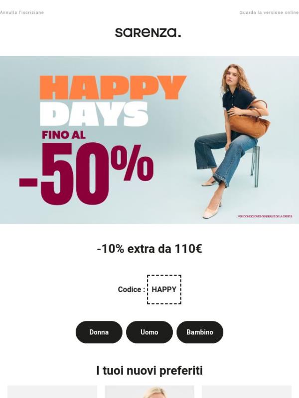 Fino al -50% i tuoi preferiti  ✨