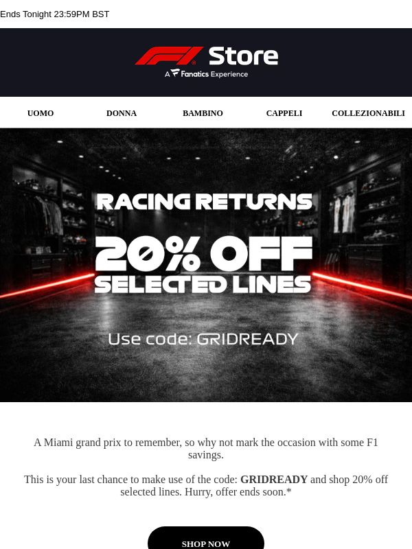 Last chance for 20% Off!