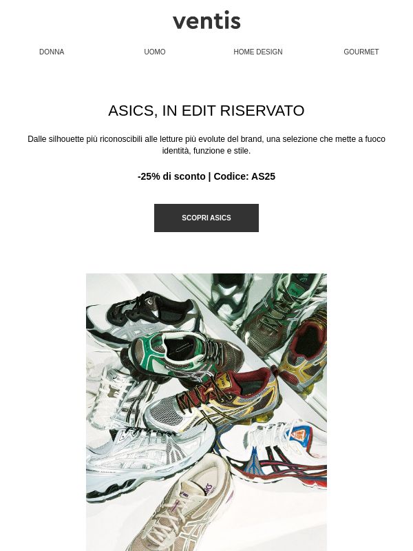 Asics -25%, invito esclusivo