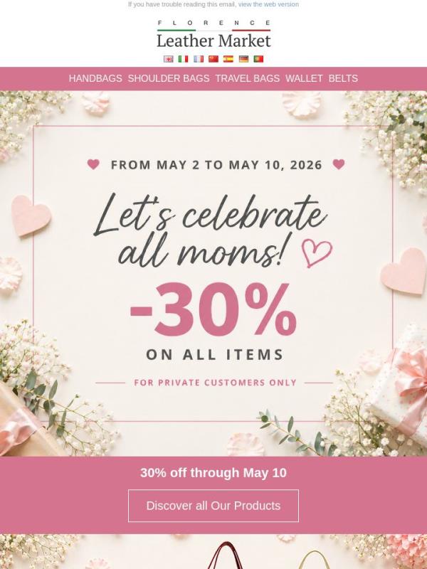 Mother’s Day Special: 30% Off