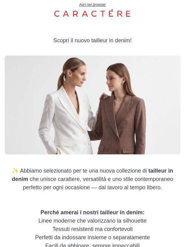 Tailleur in denim: eleganza casual a prezzo outlet.
