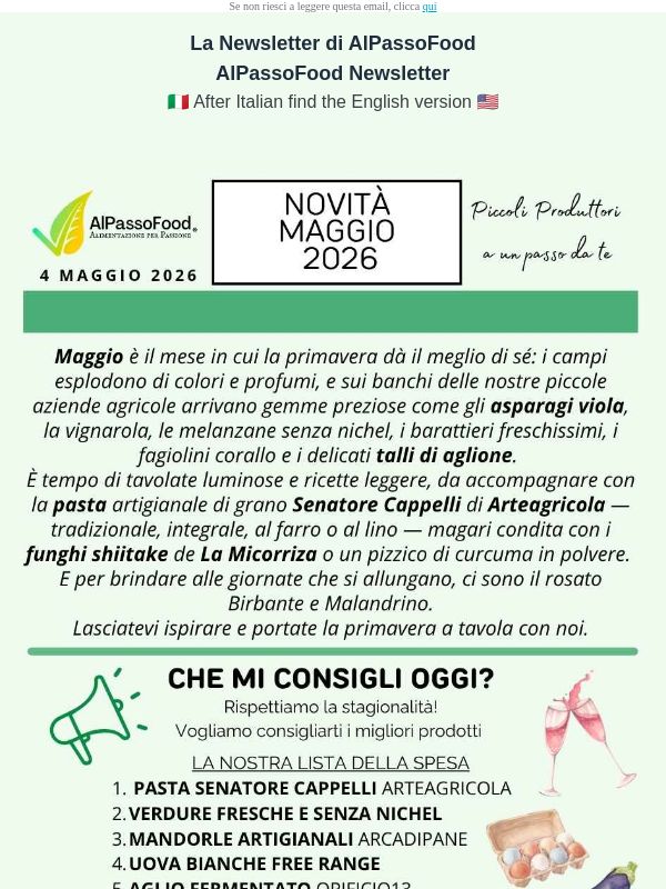 🌿Ti presentiamo il sito rinnovato (e i sapori di maggio)