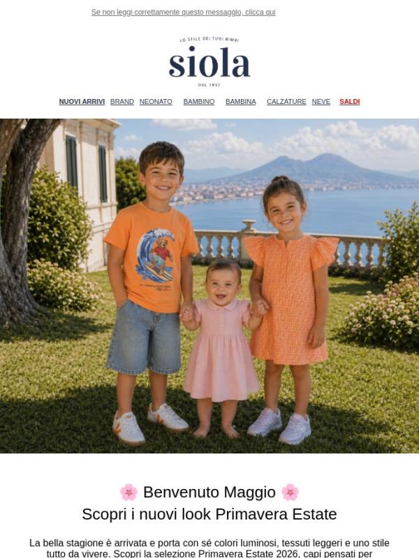 ☀️Benvenuto Maggio: scopri i nuovi look Primavera Estate 2026 per i più piccoli ☀️