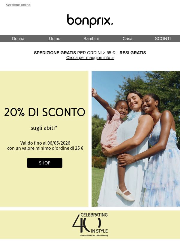 Promo abiti 😍 20% di sconto