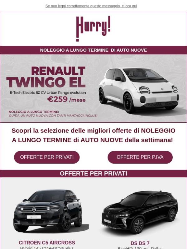 🚘HURRY! Noleggio | Le MIGLIORI OFFERTE della settimana 🚘 Scopri tutte le auto a noleggio a prezzi scontati!