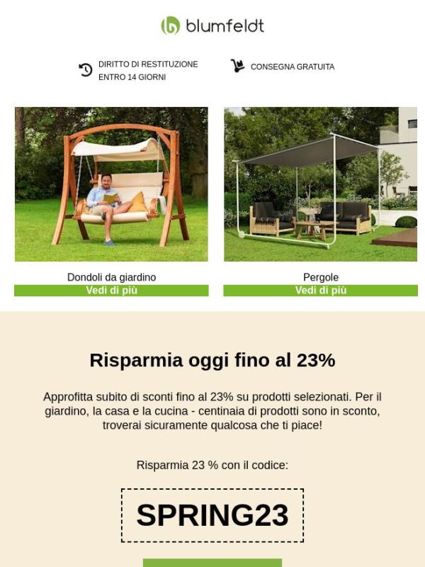 Le  offerte non dureranno: approfitta oggi degli sconti fino al 23% sui prodotti selezionati!