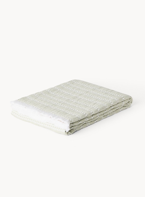 Plaid in cotone lavato motivo a righe