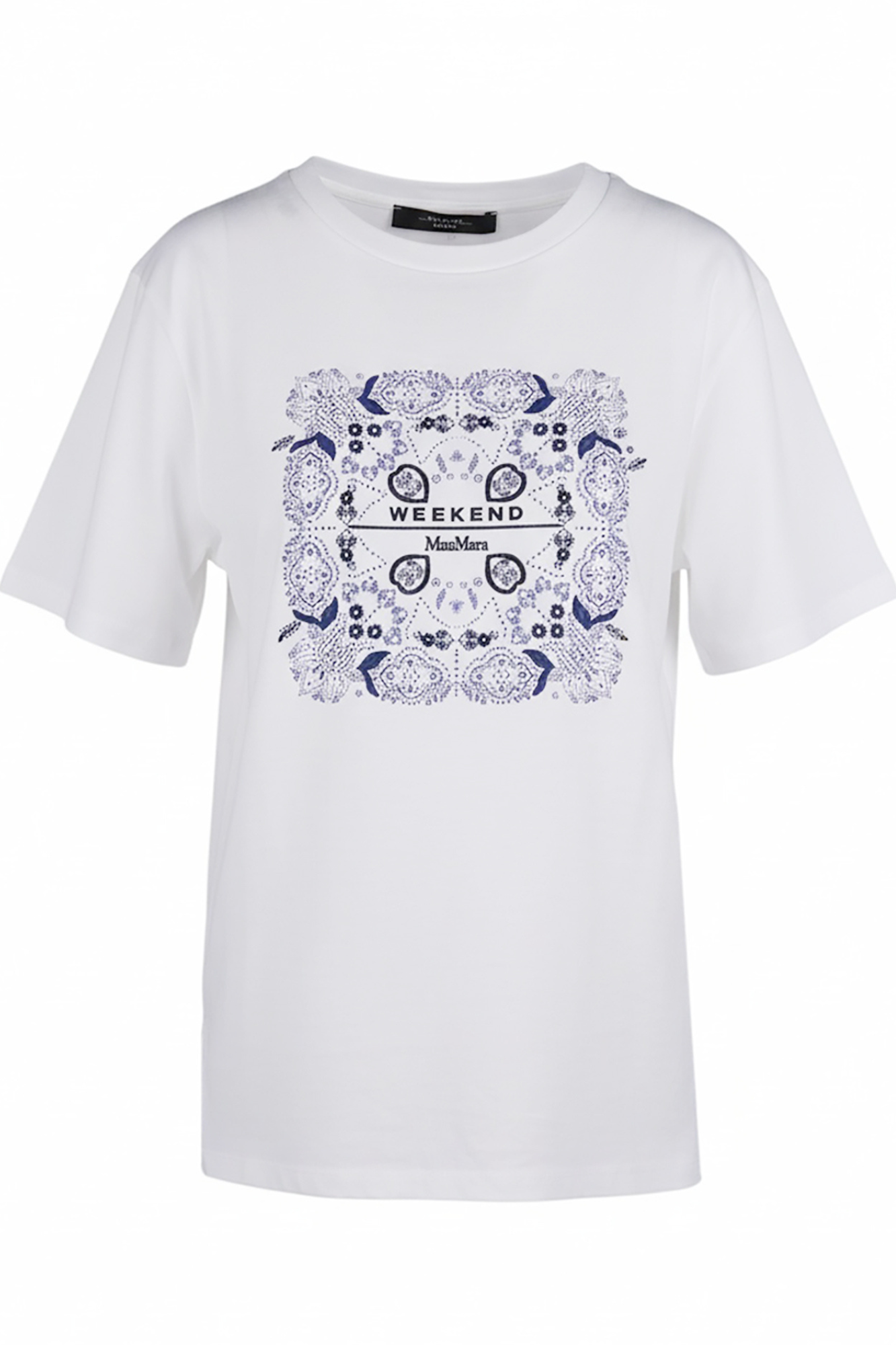 Weekend MaxMara - T-shirt - 470618 - Bianco/Blu - S / Bianco/Blu
