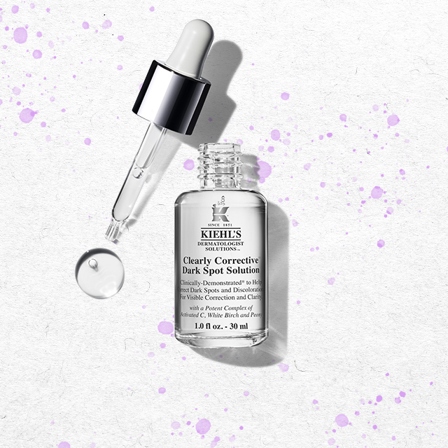Kiehl's Clearly Corrective Dark Spot Solution, siero con Vitamina  C Attiva e Betulla Bianca per ridurre macchie scure.