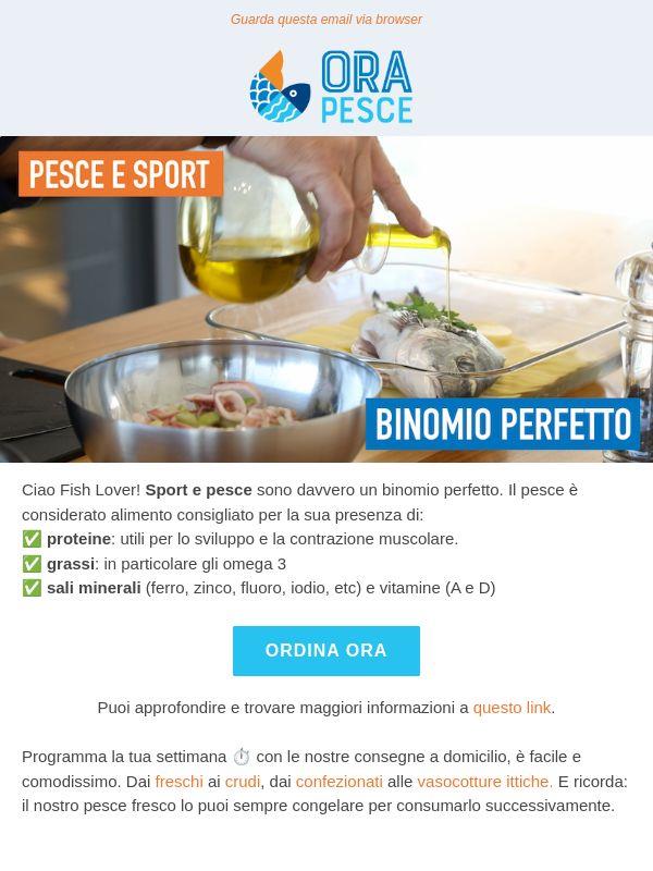 Il pesce, Fish Lover, è l'alimento ideale per chi 🏀 fa sport
