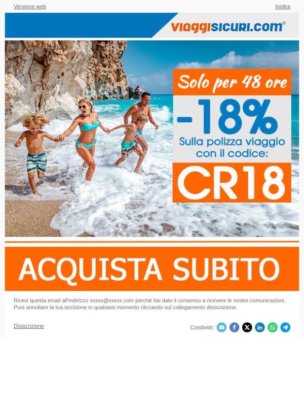 - 18% su tutte le nostre polizze!