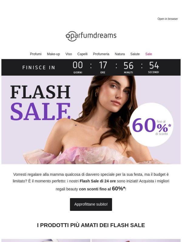 Flash Sale di 24 ore: fino al 60% di sconto per te ⚡