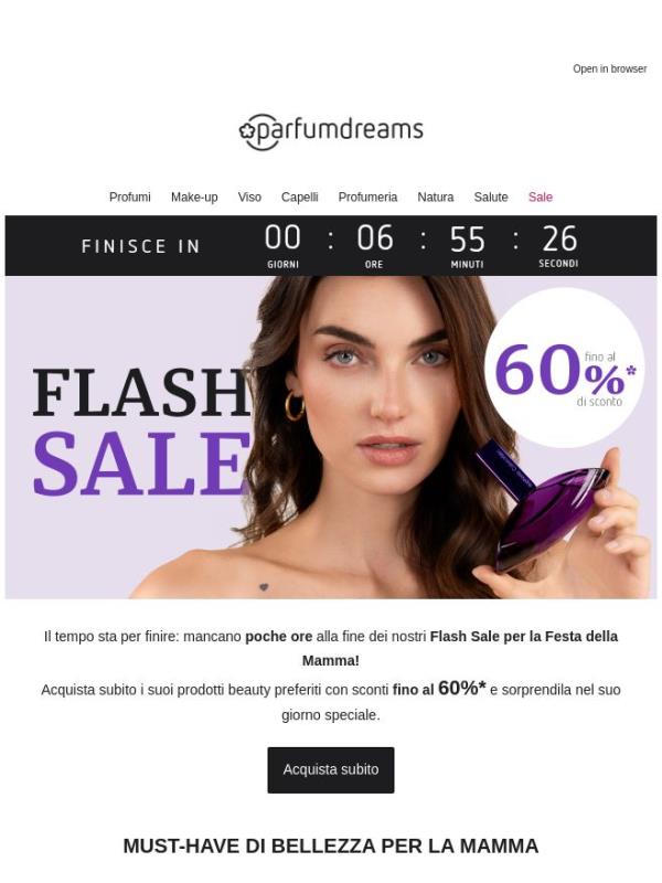 Ultima occasione: Flash Sale di 24 ore con sconti fino al 60% ✨