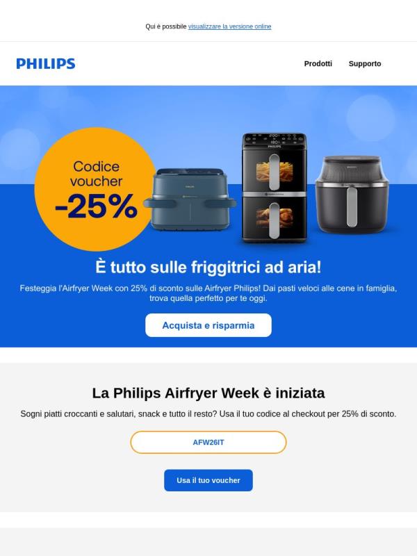 🚨 L'Airfryer Week è LIVE! Risparmia ora 25%