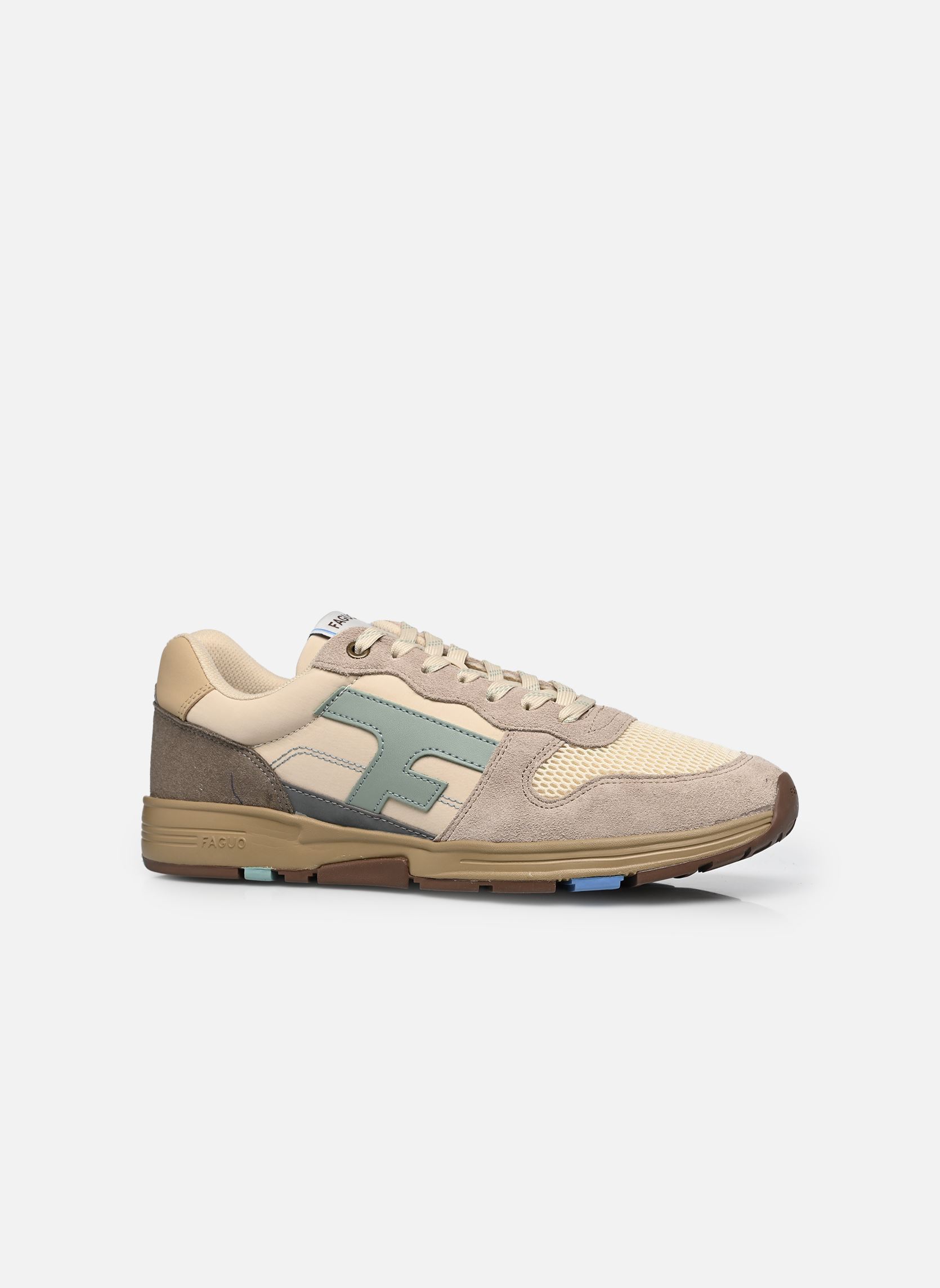 Faguo Baskets OLIVE SUEDE MESH homme beige