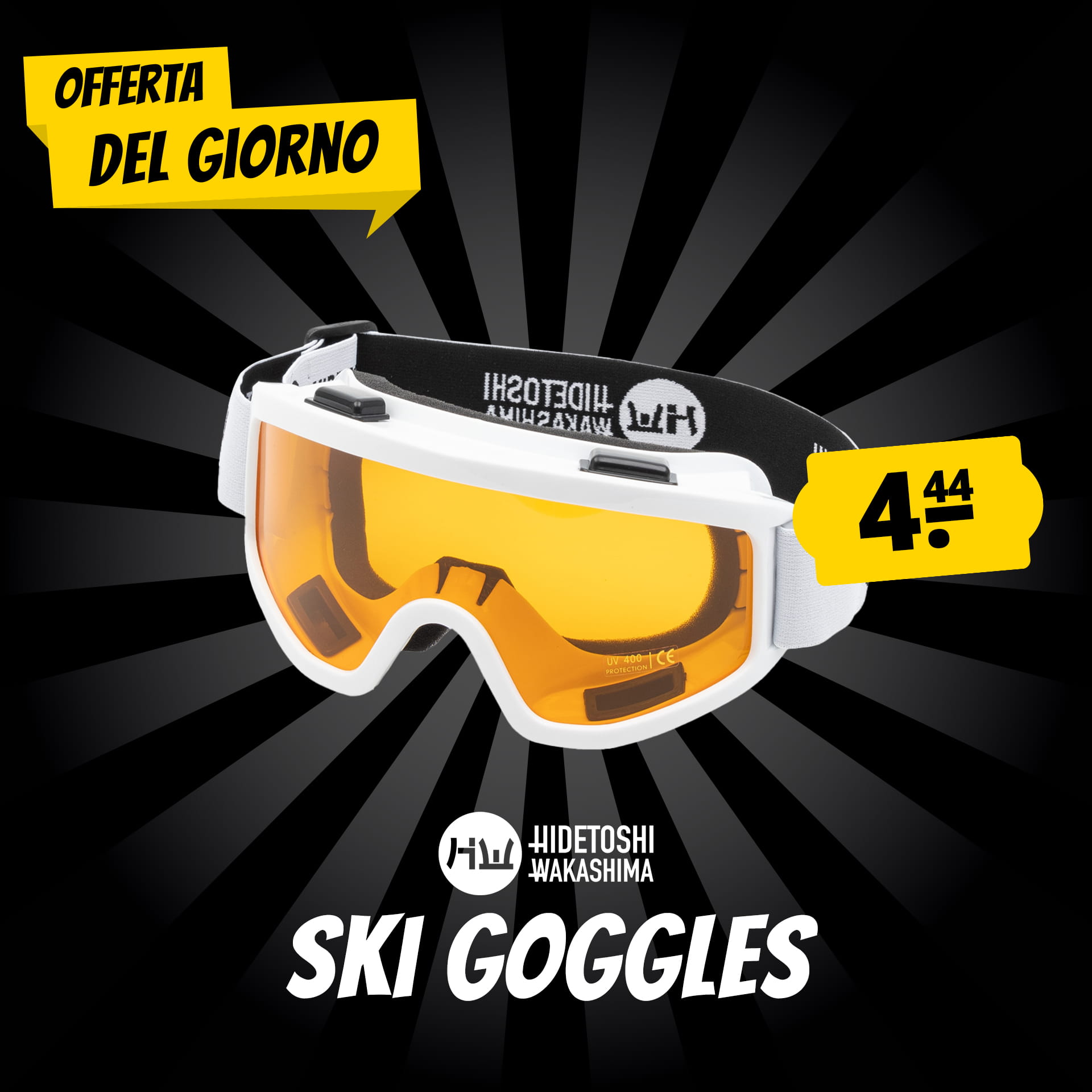 hidetoshi wakashima higashi unisex occhiali da sci snowboard