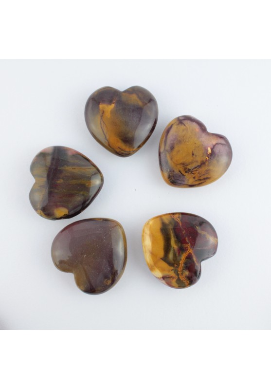 Image of CUORE in DIASPRO MOKAITE Minerali Amore Regalo Chakra San Valentino