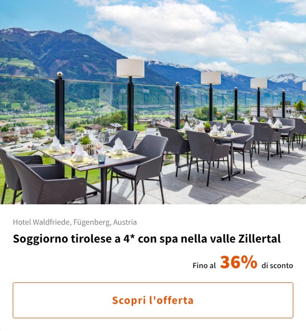 Soggiorno tirolese a 4* con spa nella valle Zillertal