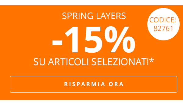 Spring Layers -15% su articoli selezionati