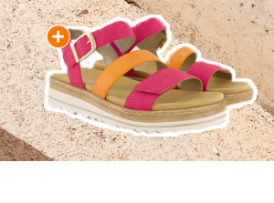 Sandali con plateau Remonte, vegani, larghezza F 1/2