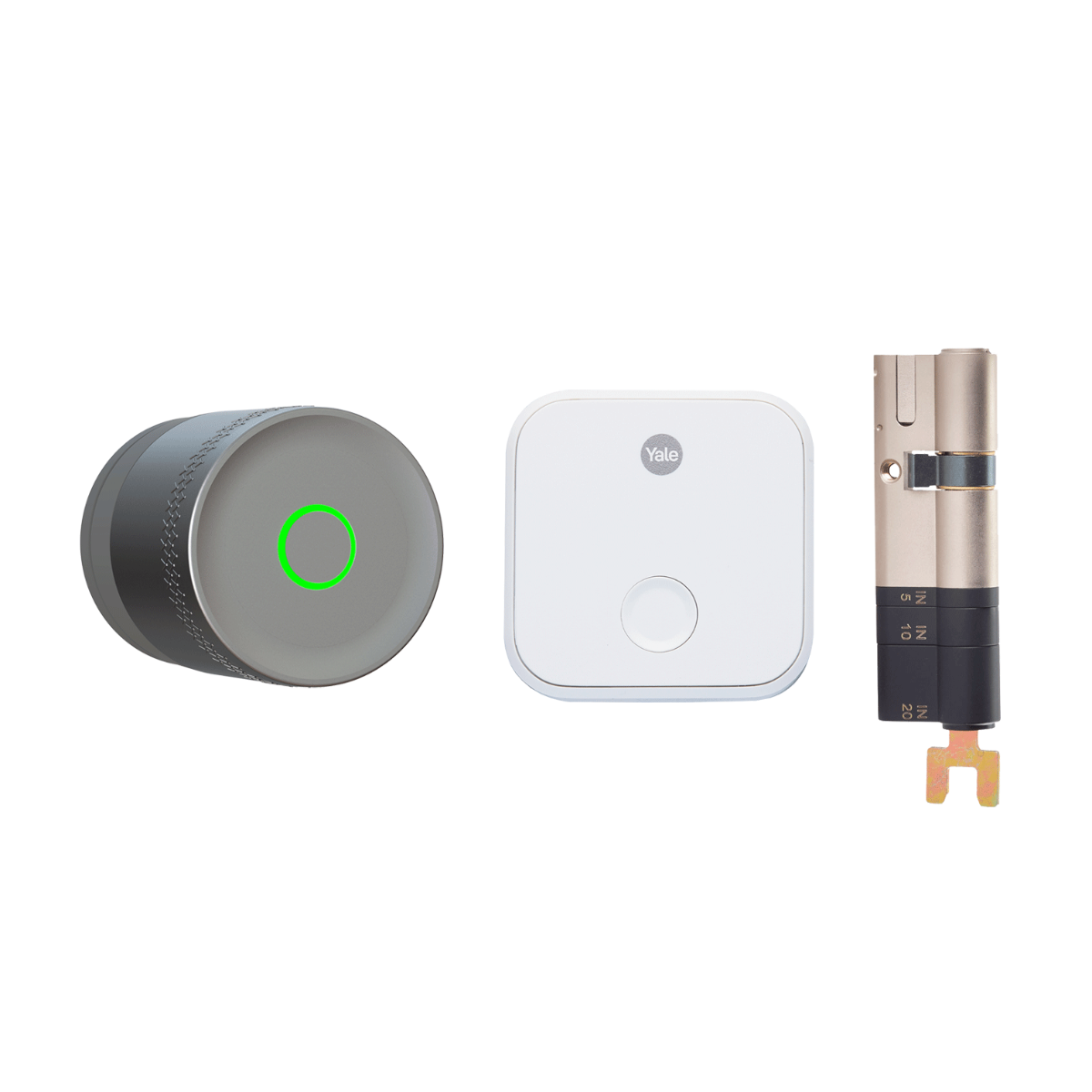 Image of Smart Lock Linus® L2 Lite Argento + ConnectX Wi-Fi Bridge + Cilindro Regolabile