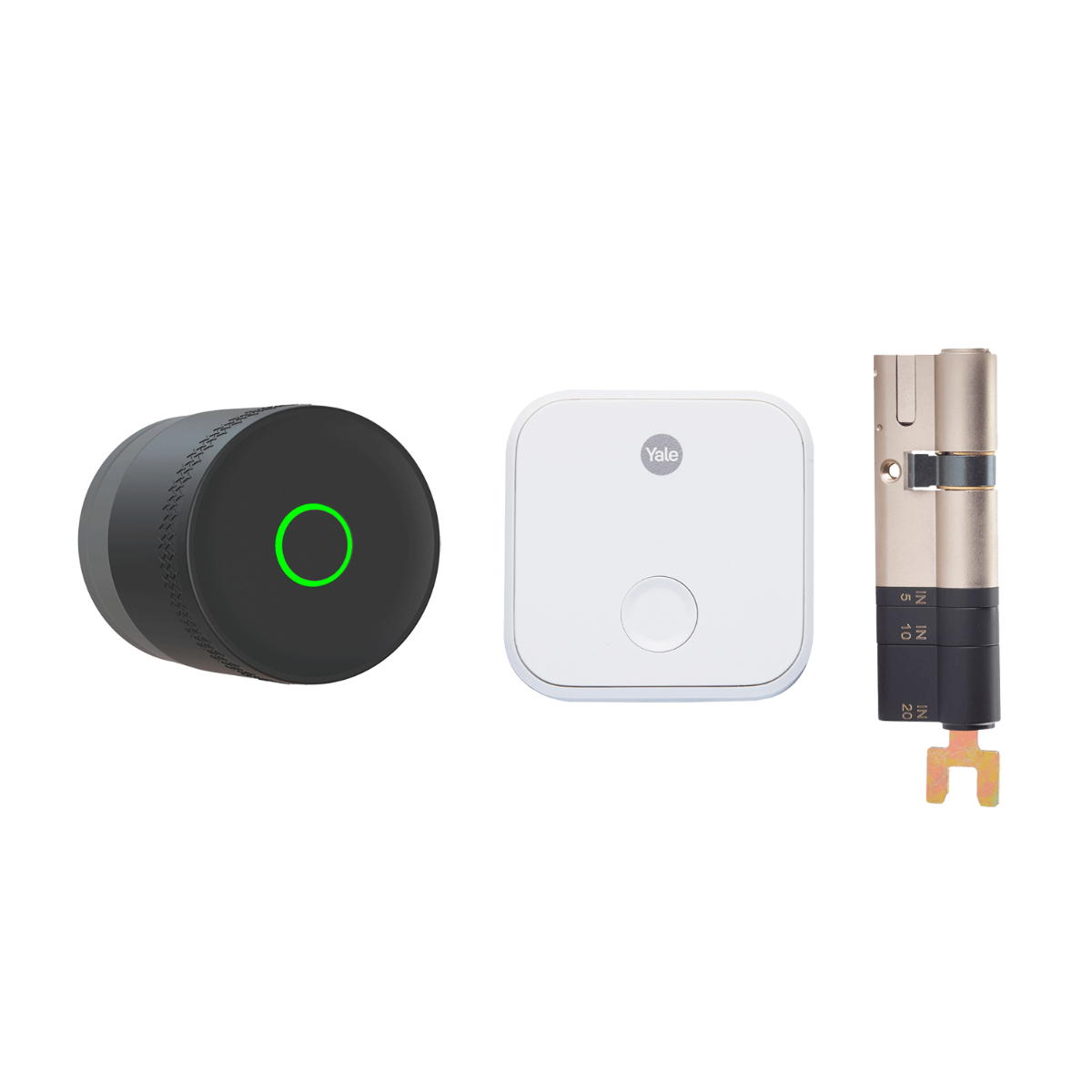 Image of Smart Lock Linus® L2 Lite Nero + ConnectX Wi-Fi Bridge + Cilindro Regolabile