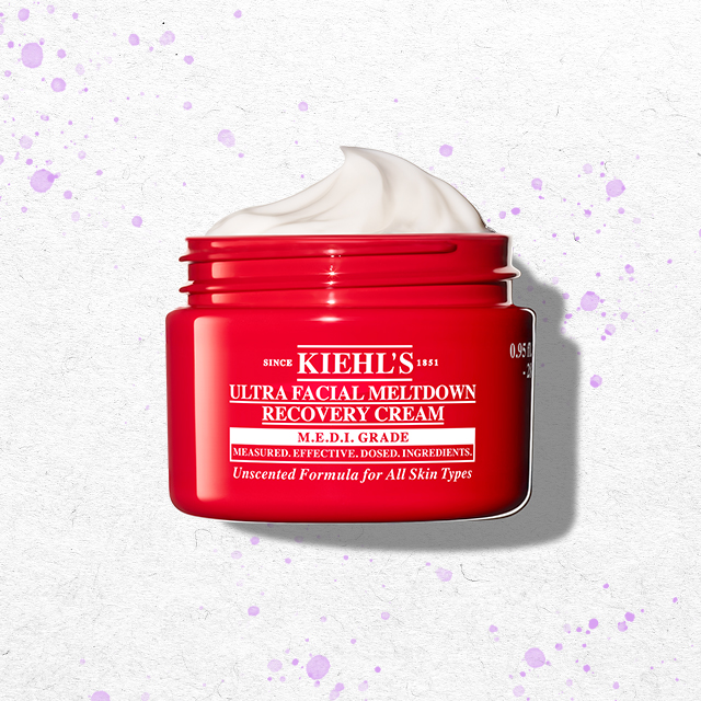 Kiehl's Ultra Facial Meltdown Recovery Cream, formula M.E.D.I.  Grade non profumata per tutti i tipi di pelle, vasetto rosso.