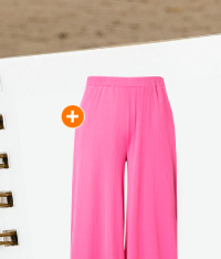 Pantaloni in jersey a costine con taglio della gamba dritto e cintura elastica
