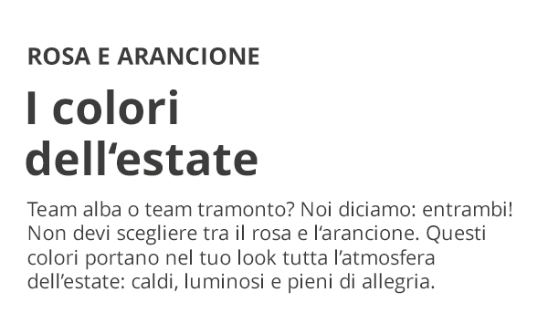 Rosa e arancione - I colori dell'estate