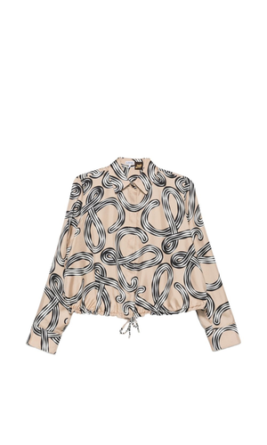 Printed silk shirt