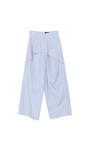 Cotton wide-leg trousers