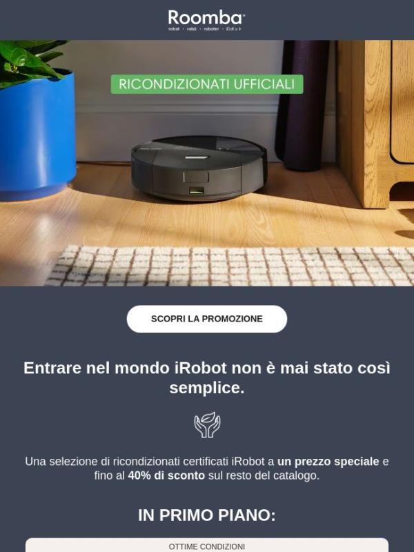 💣 Ricondizionati ufficiali iRobot in promozione!