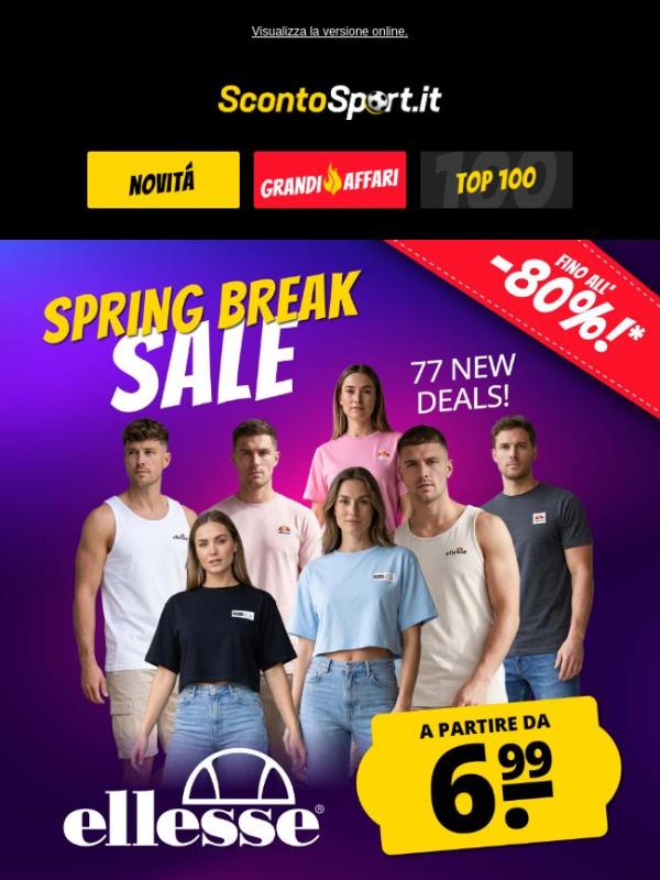🆕 Saldi Spring Break di ellesse a partire da 6,99 €!