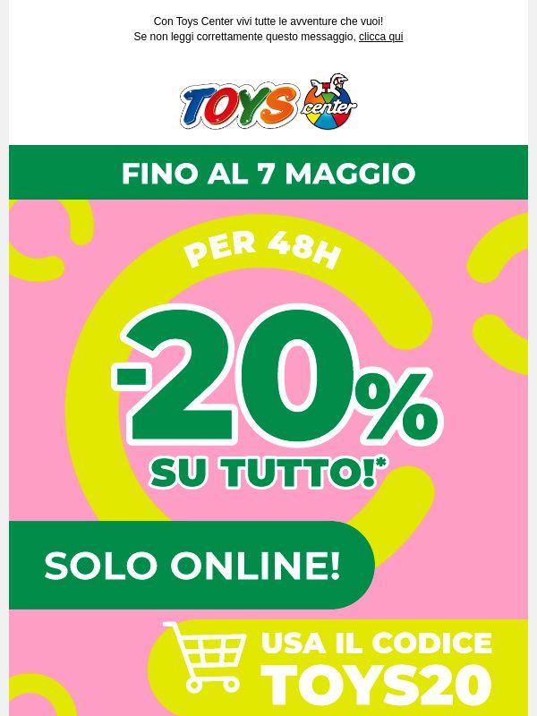 📢 -20% su TUTTO! Solo ONLINE per 48 ore!