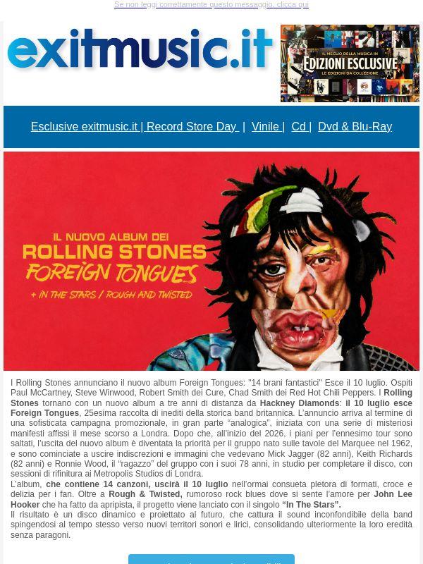 The Rolling Stones 'Foreign Tongues' @exitmusic.it ..Finalmente Il Nuovo Album !