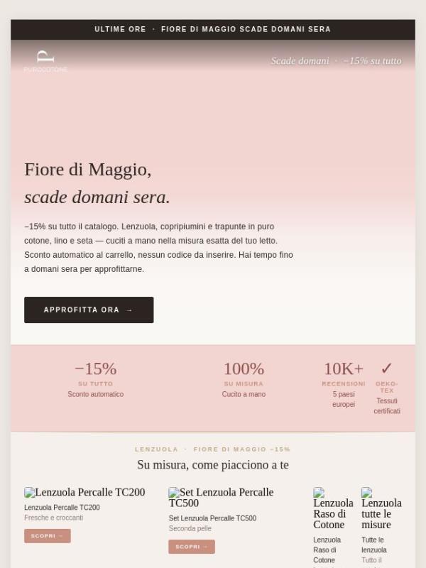Tutto in Sconto del 15%! Scade domani sera!