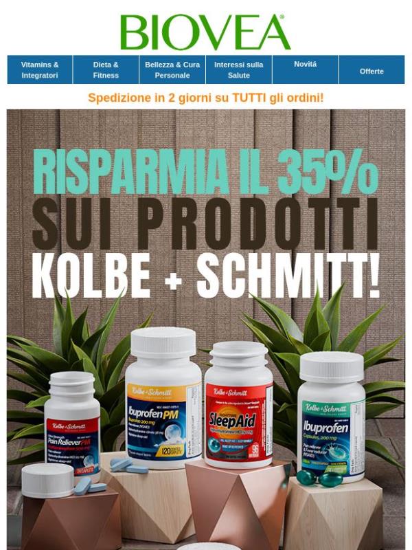 ⏳ Solo per due giorni: risparmia il 35% sui prodotti Kolbe & Schmitt