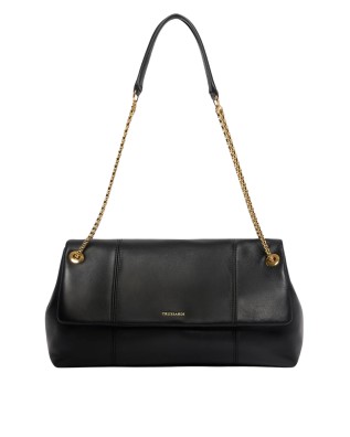 Image of Trussardi - Borsa a Tracolla Media con Catena in Nappa Orbita